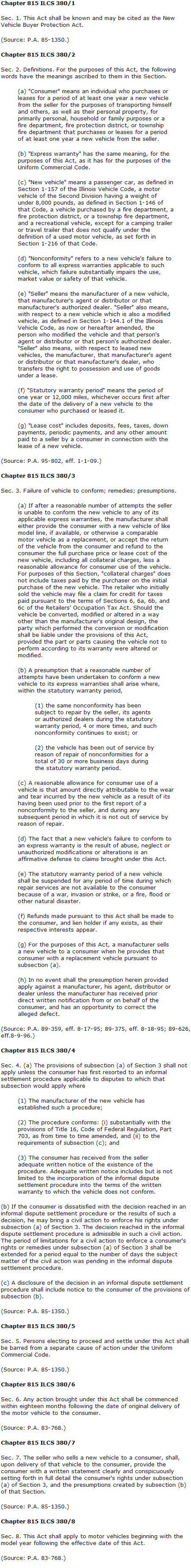 The Illinois Lemon Law - Alex Simanovsky & Associates, LLC
